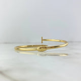 Pulso Abrazo Clavo 7.95gr / 19cm / 3mm Circones Blancos Oro Amarillo +4 ©