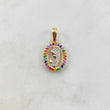 Dije Virgen María 1.9gr / 2.5cm / Circulo Circones Colores Blancos Oro Amarillo ©