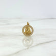 Dije Rostro Jesus 2.4gr / 2.3cm / Circulo Circones Blancos Oro Amarillo ©