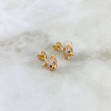 Topos Rostro Oso 2.25gr / Broche Mariposa-Circones Blancos Negros Oro Amarillo