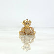 Dije Oso Articulado Moño 3.95gr / 2.5cm / Circones Blancos Negros Oro Amarillo ©