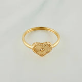 Anillo Corazon 1.15gr / T8 1/2 / Oro Amarillo 18K &
