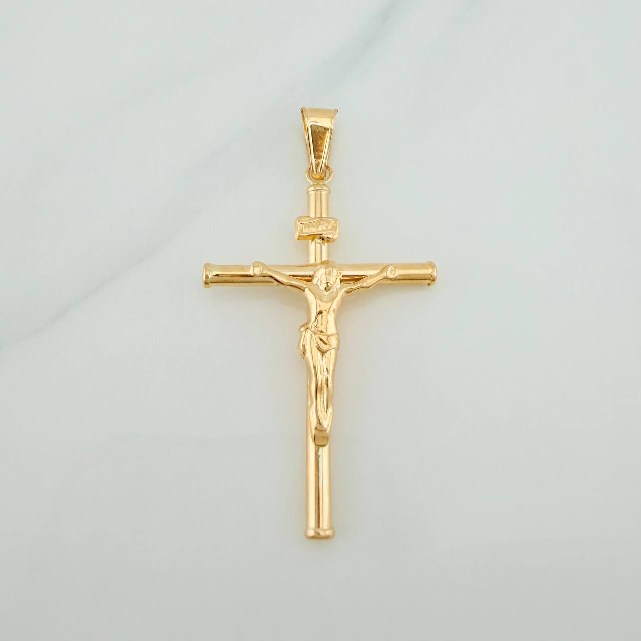 Dije Cruz Cristo 2.7gr / 5.3cm / Oro Amarillo 18K &