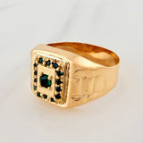 Anillo Sello Rectangular 4.55gr / T10 3/4 / Oro Amarillo 18K