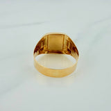 Anillo Sello Rectangular 4.45gr / T10 1/2 / Oro Amarillo 18K $