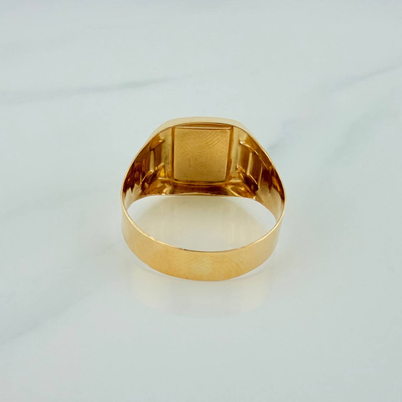 Anillo Sello Rectangular 4.6gr / T9 3/4 / Oro Amarillo 18K
