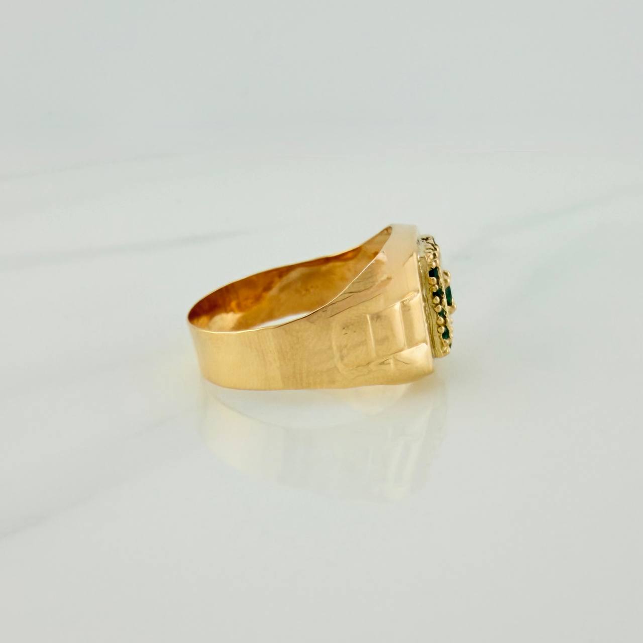Anillo Sello Rectangular 4.45gr / T10 1/2 / Oro Amarillo 18K $