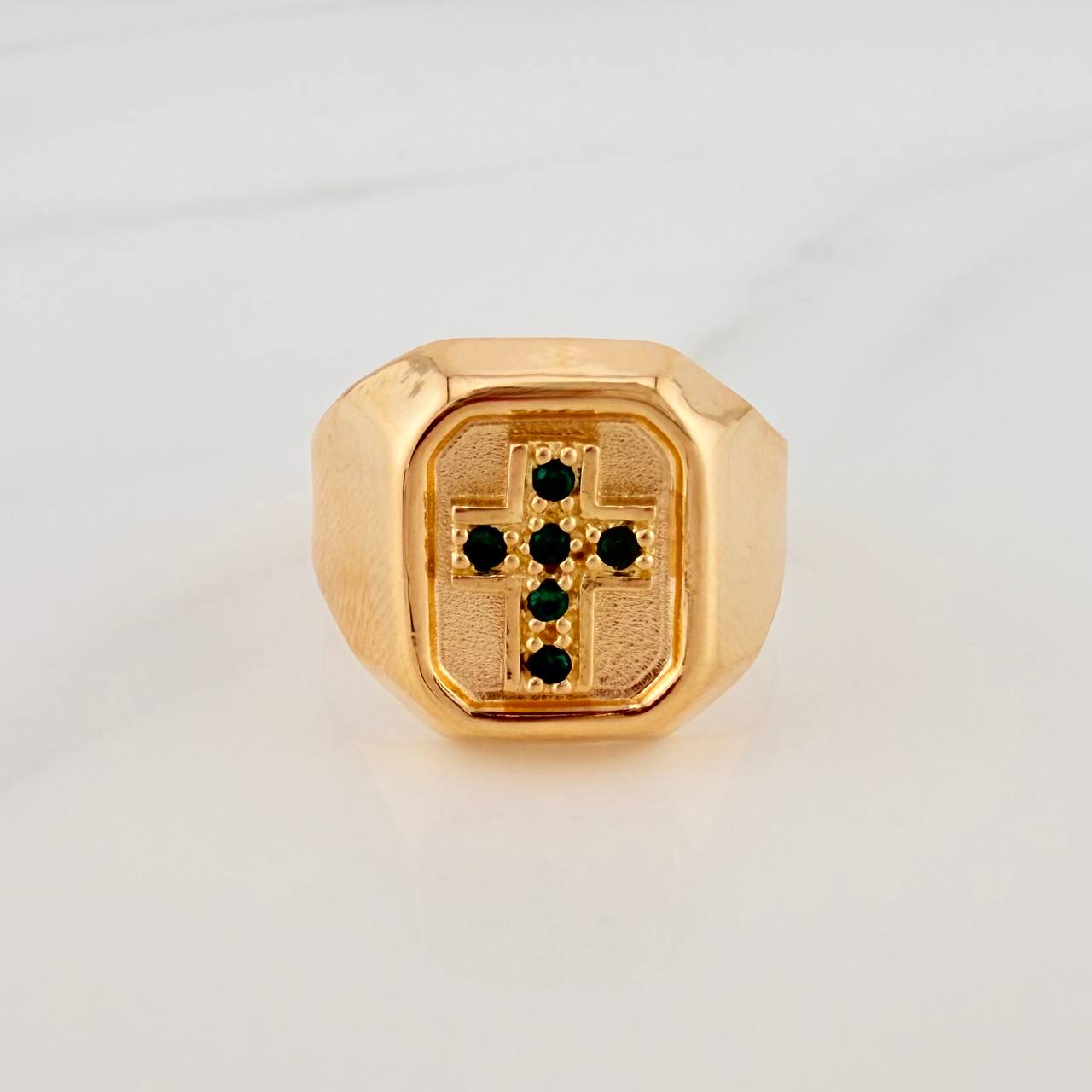 Anillo Cruz 3.8gr / T10 / Oro Amarillo 18K $