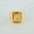 Anillo Sagrado Corazon de Jesus 3.45gr / T8 1/2 / Oro Amarillo 18K