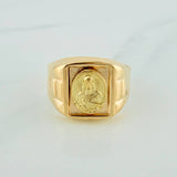 Anillo Sagrado Corazon de Jesus 3.45gr / T8 1/2 / Oro Amarillo 18K