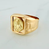 Anillo Sagrado Corazon de Jesus 3.45gr / T8 1/2 / Oro Amarillo 18K