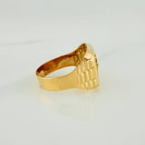 Anillo Sello Corona 3.6gr / T11 1/2 / Oro Amarillo 18K $