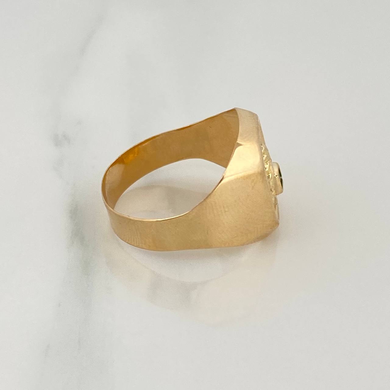 Anillo Sello Palmera 3.45gr / T10 / Oro Amarillo 18K $