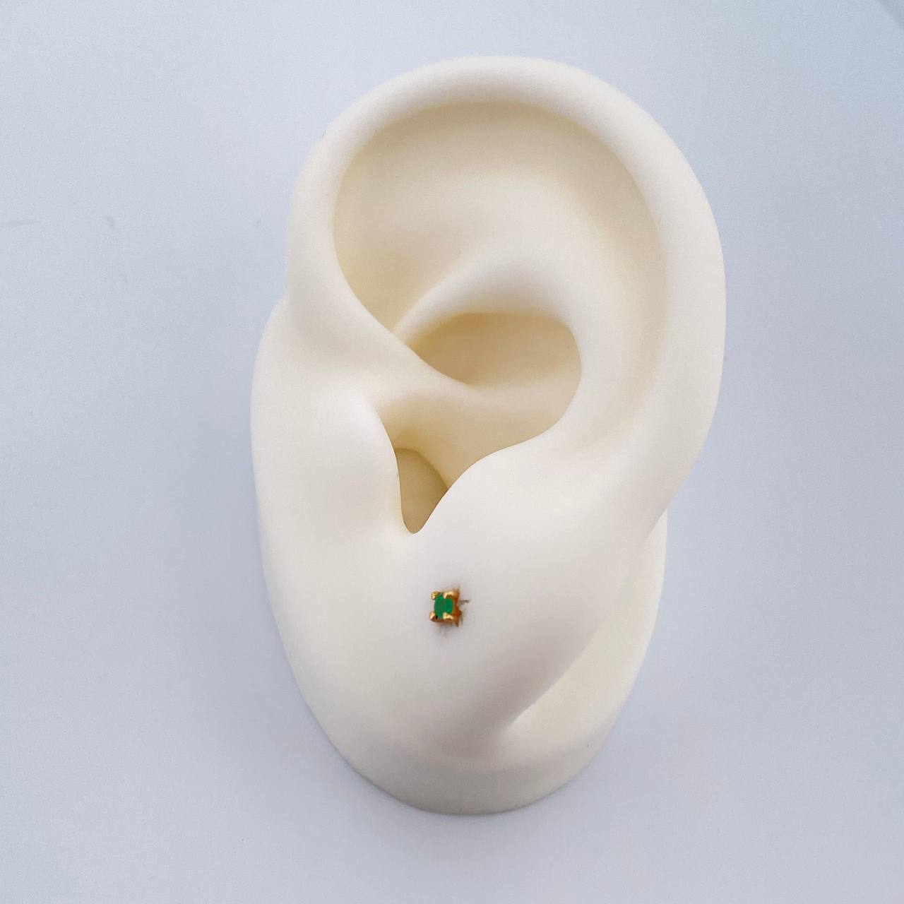 Topos Bebe Esmeralda 0.5gr / Oro Amarillo 18K &