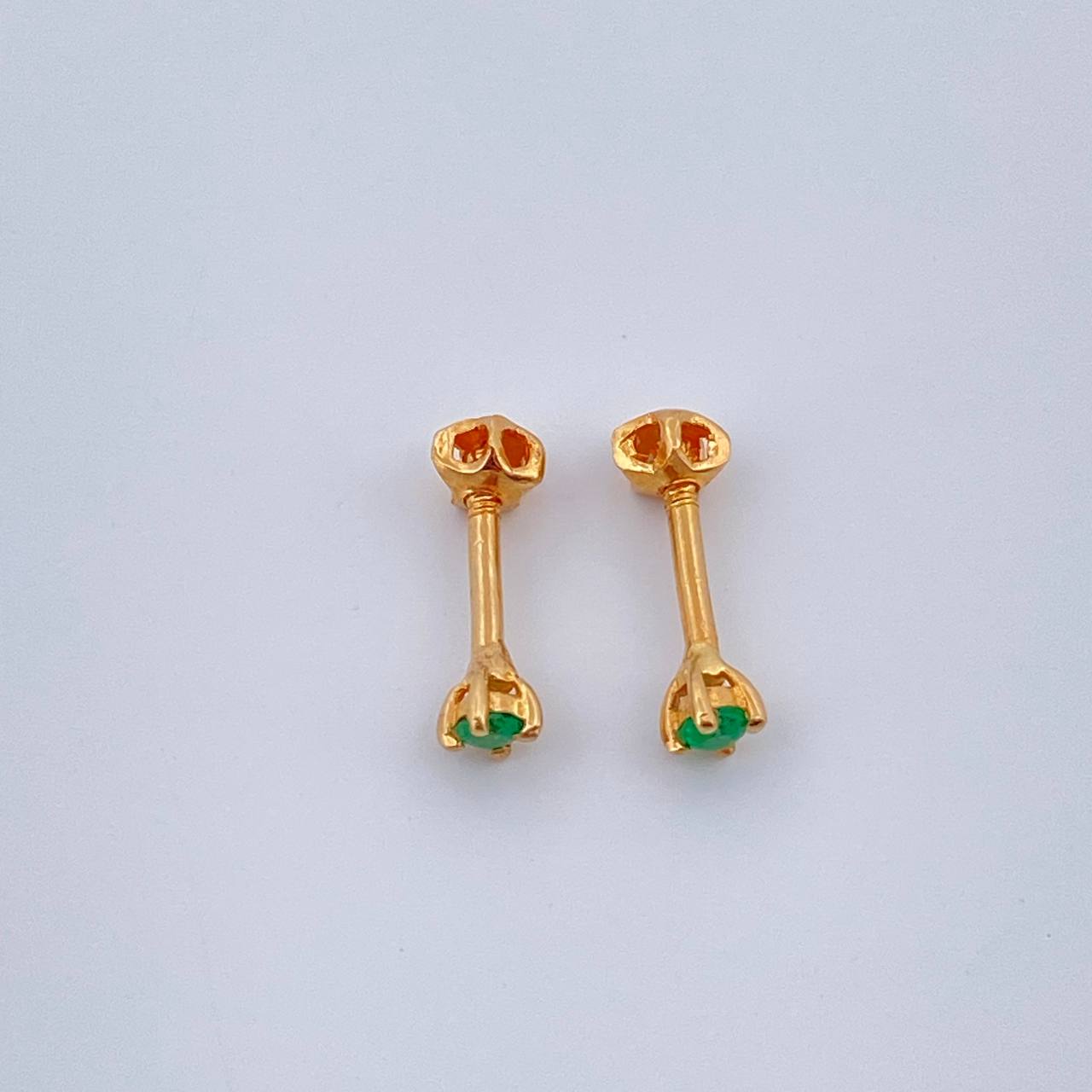 Topos Bebe Esmeralda 0.5gr / Oro Amarillo 18K &