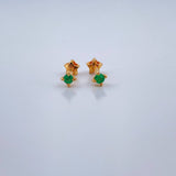 Topos Bebe Esmeralda 0.5gr / Oro Amarillo 18K &