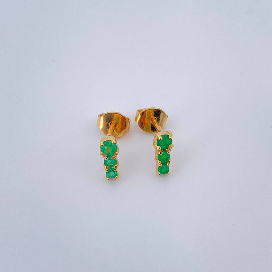 Topos Linea Esmeralda 1.25gr / Oro Amarillo 18K &