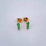 Topos Trio Esmeraldas 1.2gr / 7.4mm Oro Amarillo 18K $