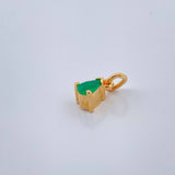 Dije Cajon Esmeralda 0.8gr / 1.3cm / Oro Amarillo 18K $