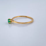 Anillo Solitario Esmeralda 1.25gr / T6 3/4 / Oro Amarillo 18K &