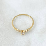 Anillo Solitario Carril Trinity 1.15gr / T7 / Oro 18K ©