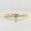 Anillo Solitario Bisel Esferas 1.65gr / T6 1/2 / Circon Blanco Oro Amarillo 18K ©