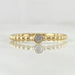 Anillo Solitario Bisel Esfera 1.6gr / T6 1/2 / Oro Amarillo 18K *