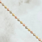 Cadena Militar 21.35gr / 65cm / 3mm Diamantada Tres Oros 18K ©