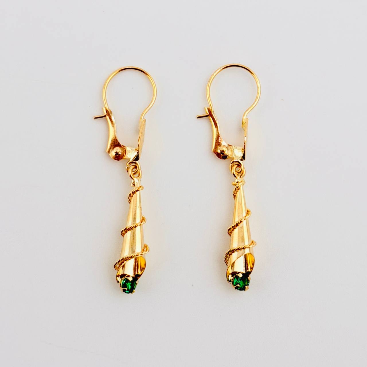 Candongas Corneta Lazo 1.4gr / 3.5cm / Oro Amarillo 18K