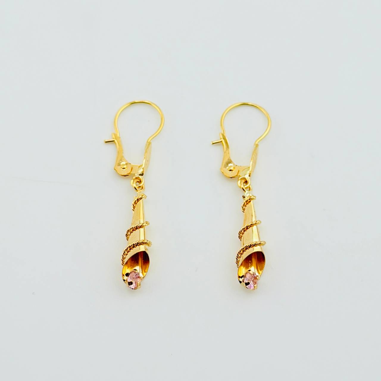 Candongas Corneta Lazo 1.15gr / 3.1cm / Oro Amarillo 18K