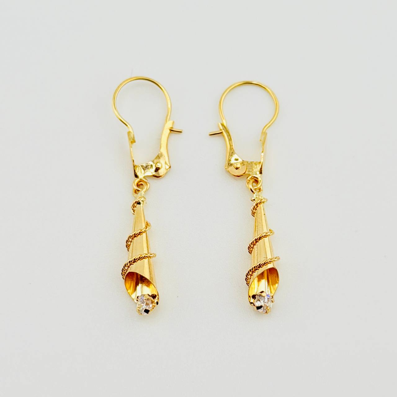 Candongas Corneta Lazo 1.15gr / 3.1cm / Oro Amarillo 18K ©