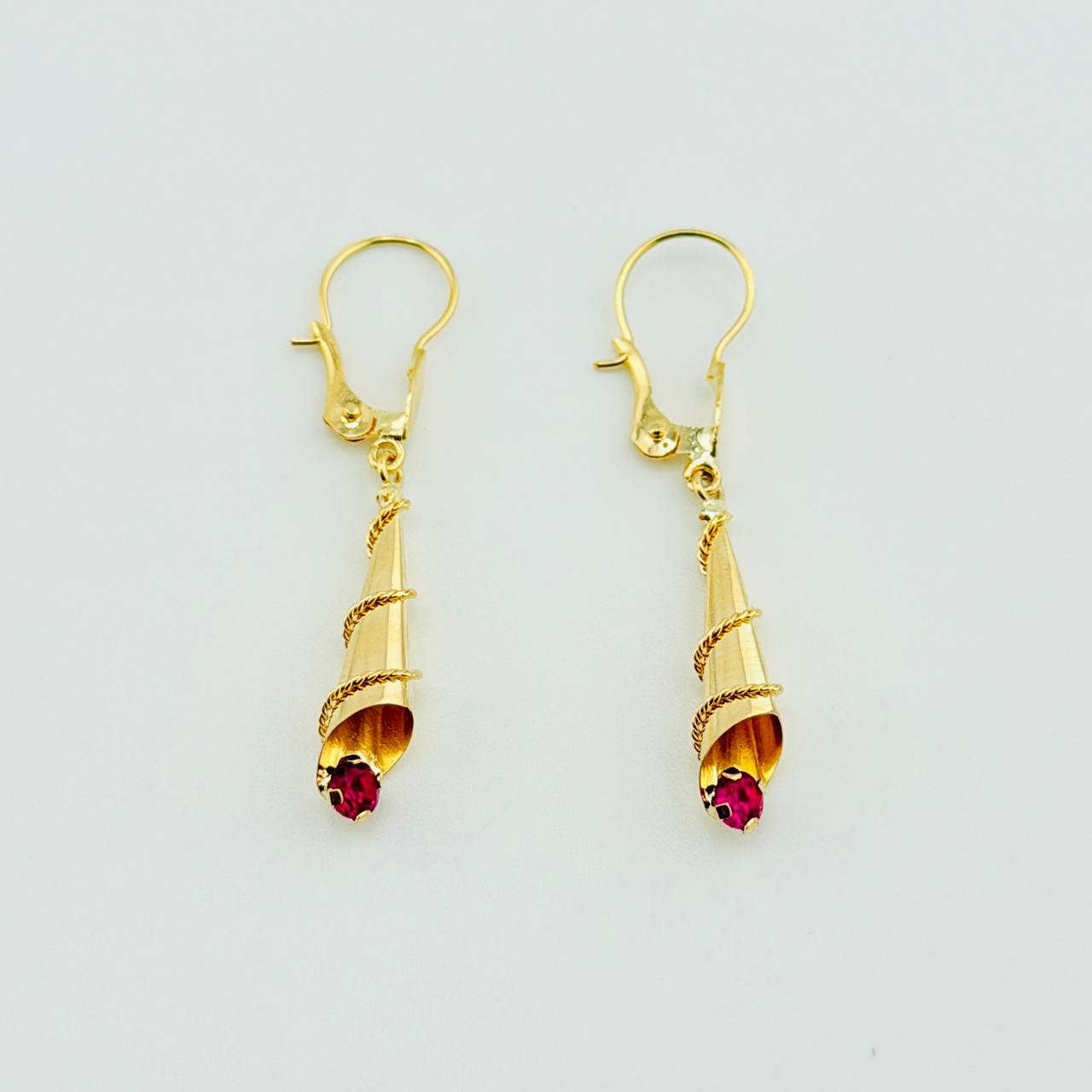 Candongas Corneta Lazo 1.2gr / 3.1cm / Oro Amarillo 18K ©