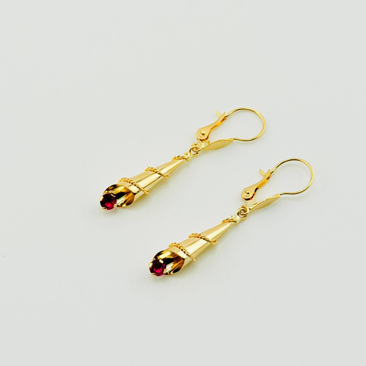 Candongas Corneta Lazo 1.15gr / 3.2cm / Oro Amarillo 18K ©