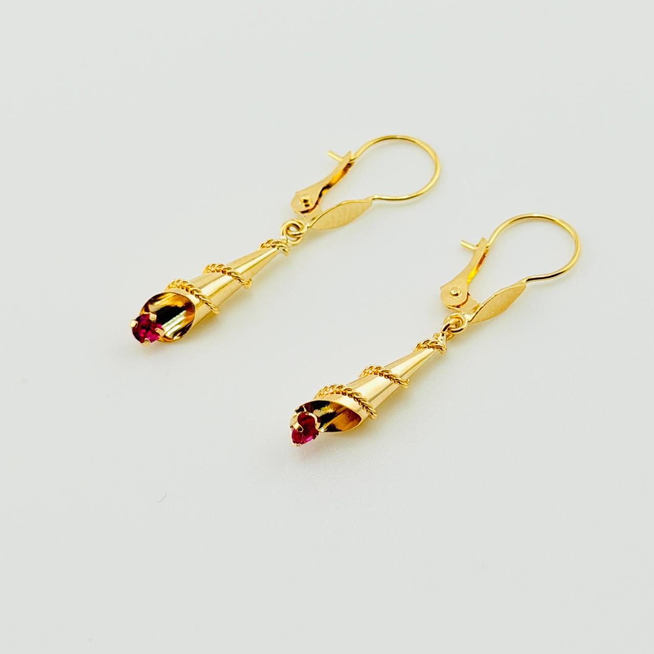 Candongas Corneta Lazo 1.5gr / 3.5cm / Oro Amarillo 18K