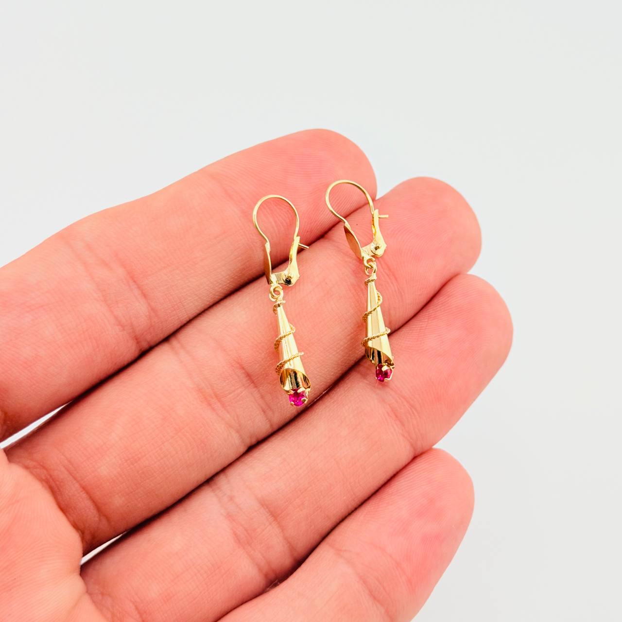 Candongas Corneta Lazo 1.5gr / 3.5cm / Oro Amarillo 18K