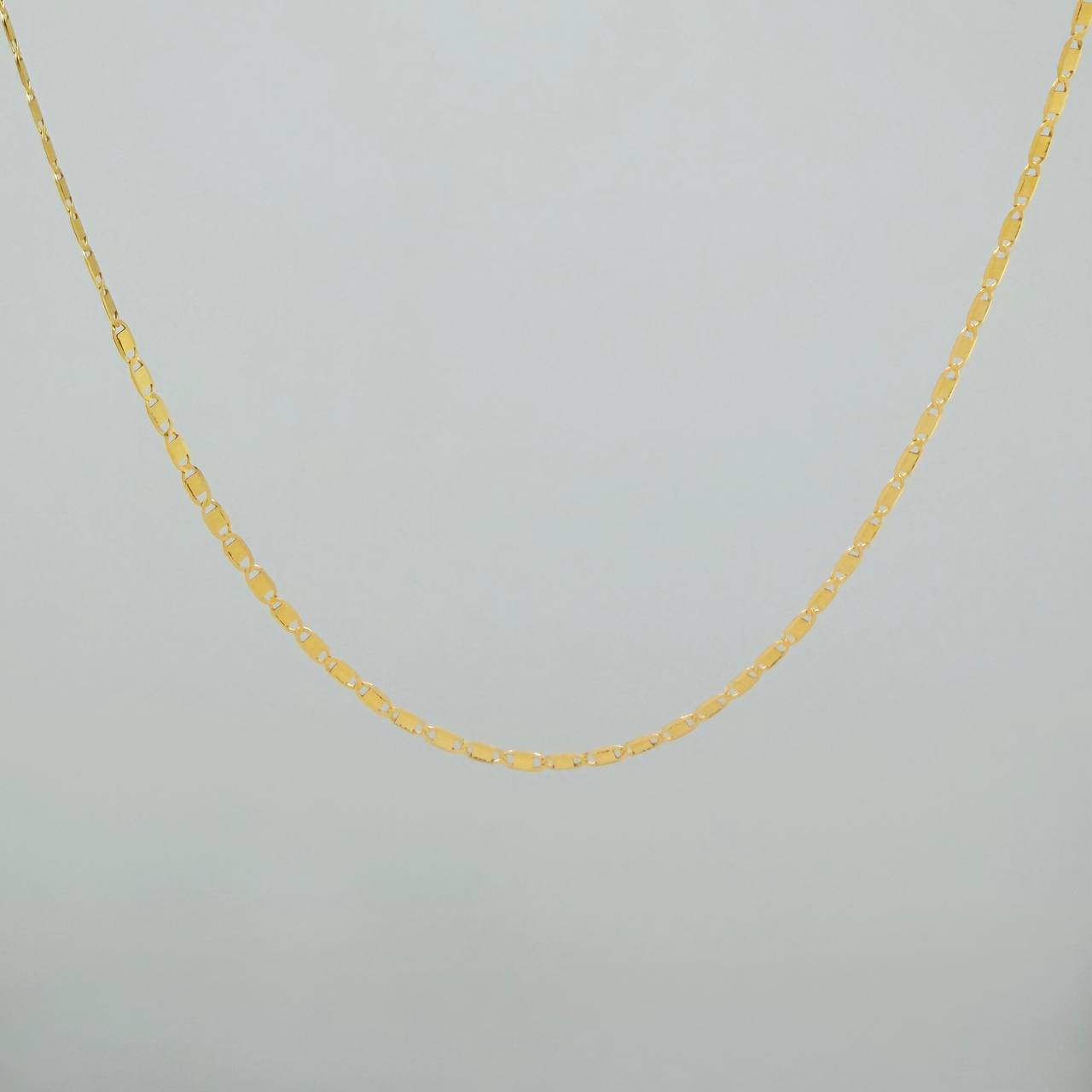 Cadena Escalera Plana 1.2gr / 45cm / 1mm Oro Amarillo +3 18K %