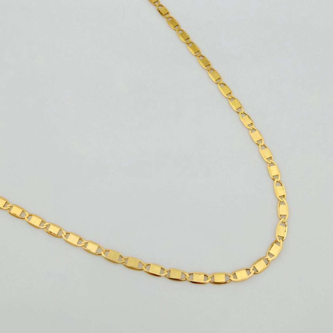 Cadena Escalera Plana 1.2gr / 45cm / 1mm Oro Amarillo +3 18K %