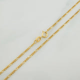 Cadena Figaro 1.35gr / 44.5cm / 1.35mm Oro Amarillo +1 18K %