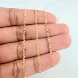 Cadena Figaro 1.35gr / 44.5cm / 1.35mm Oro Amarillo +1 18K %