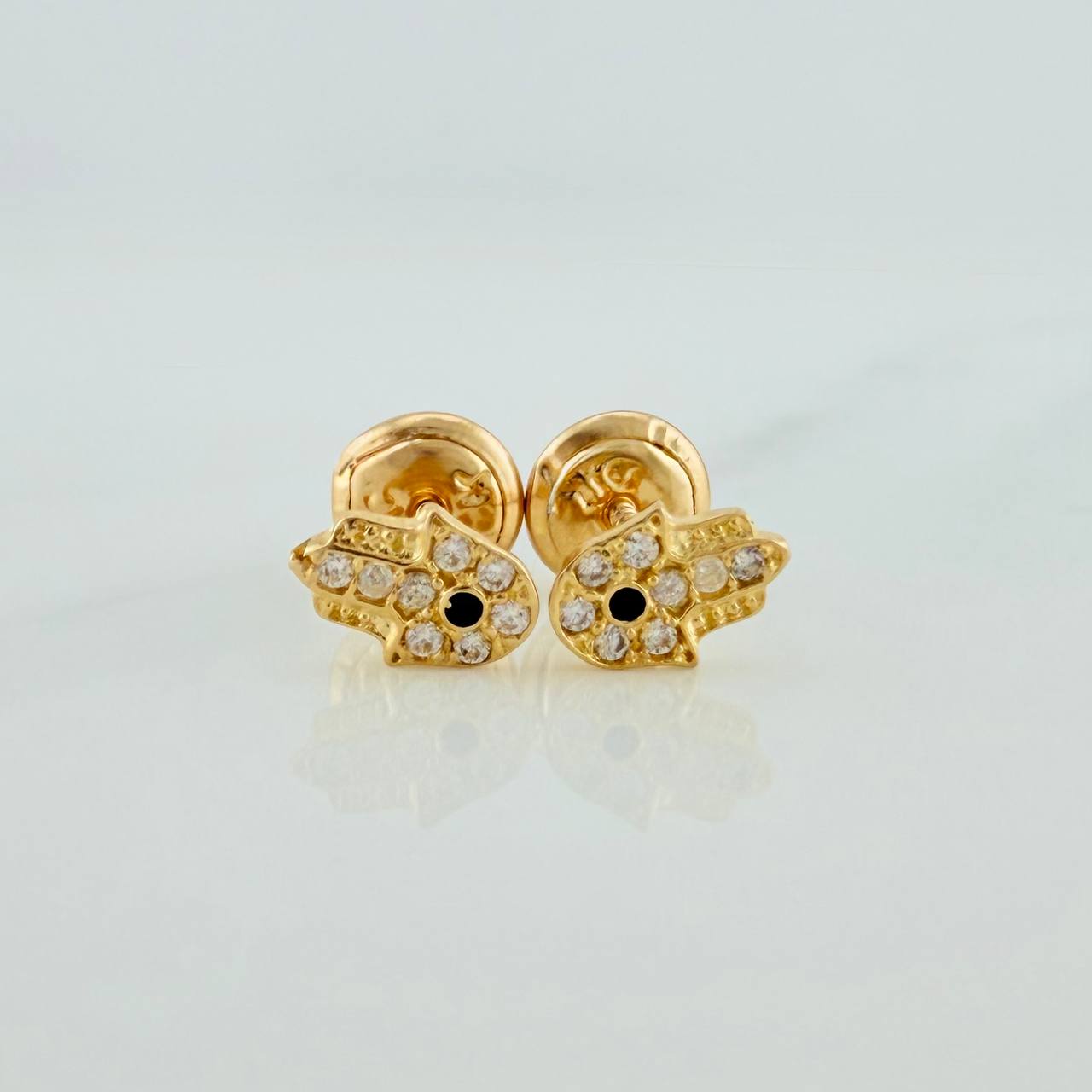 Topos Mano Hamsa 0.7gr / 6.48mm Oro Amarillo 18K &