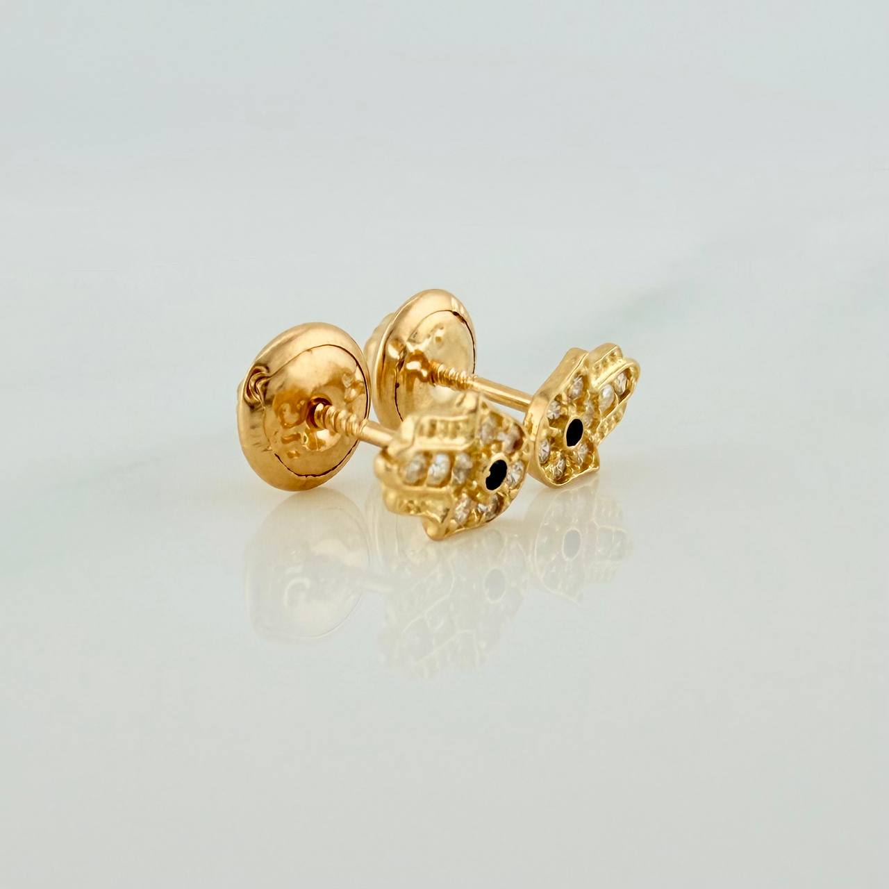Topos Mano Hamsa 0.7gr / 6.48mm Oro Amarillo 18K &