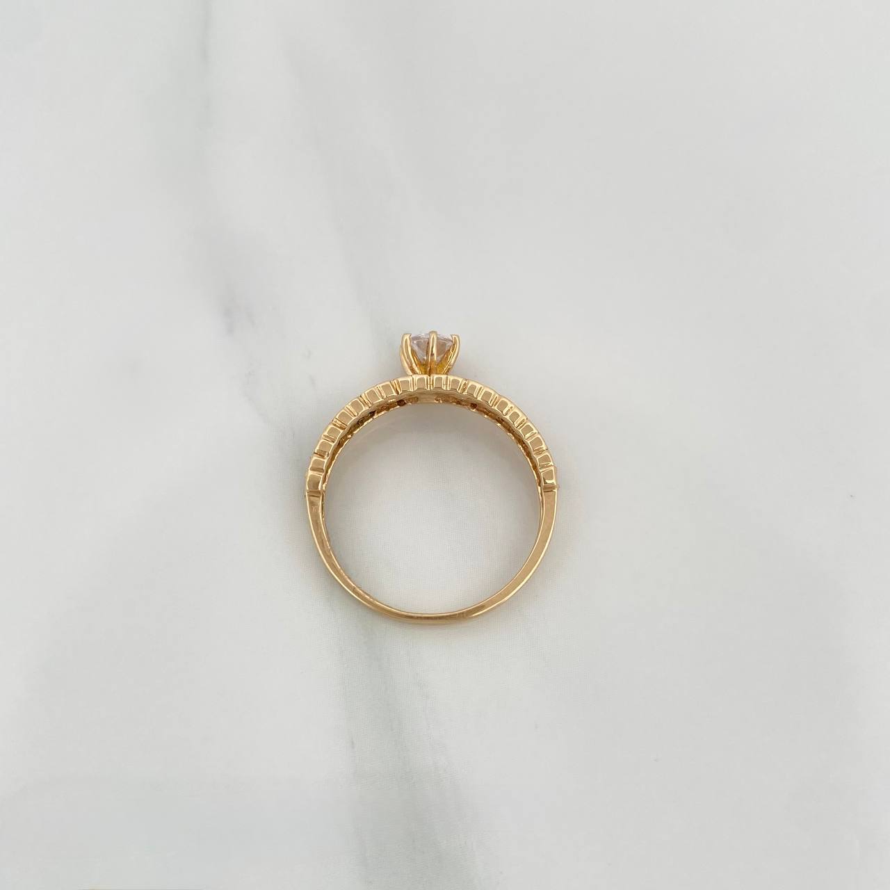 Anillo Churumbela Corazones 2.45gr / T6 1/4 / Oro Amarillo 18K %