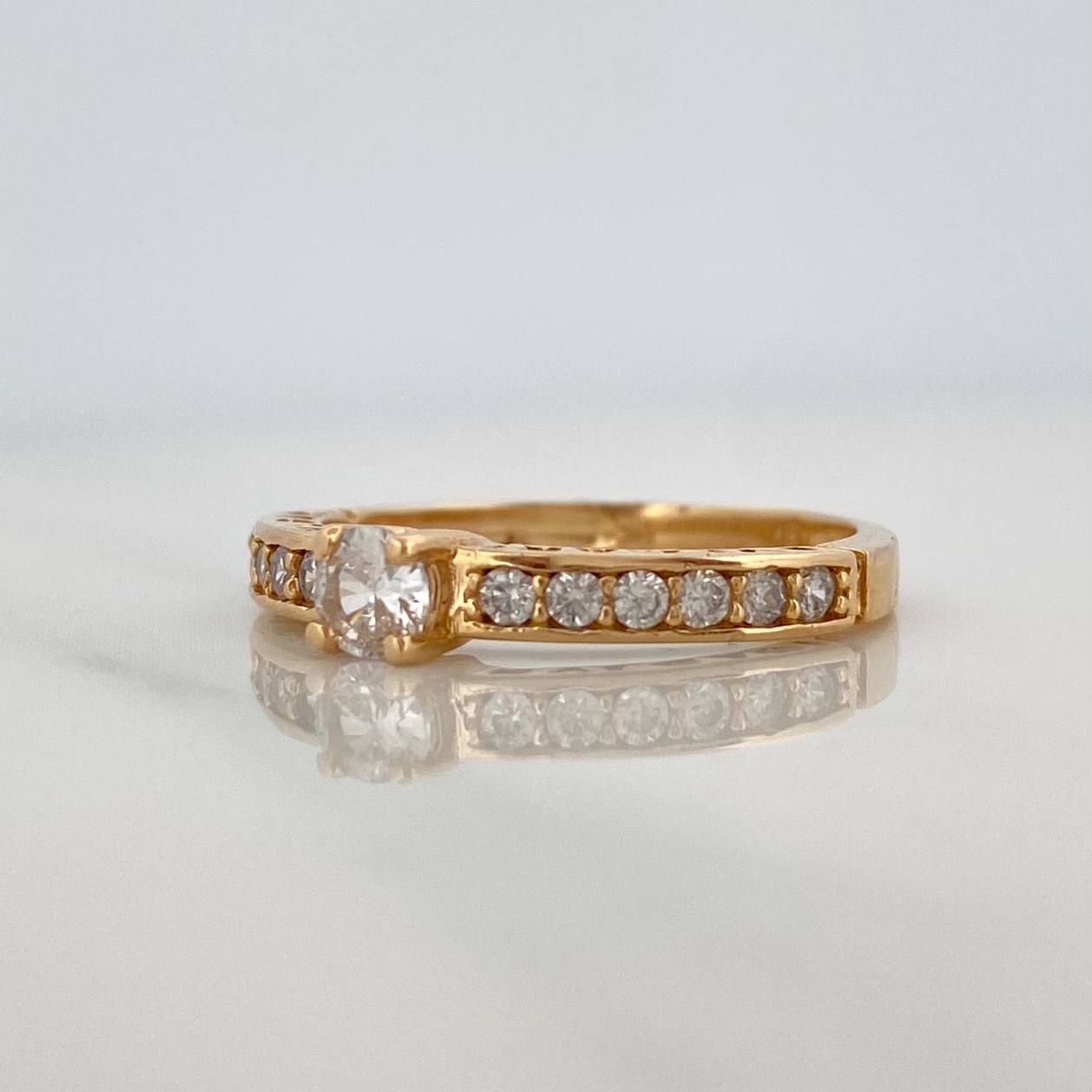 Anillo Solitario Churumbela BV 3gr / T7 / Oro Amarillo 18K %