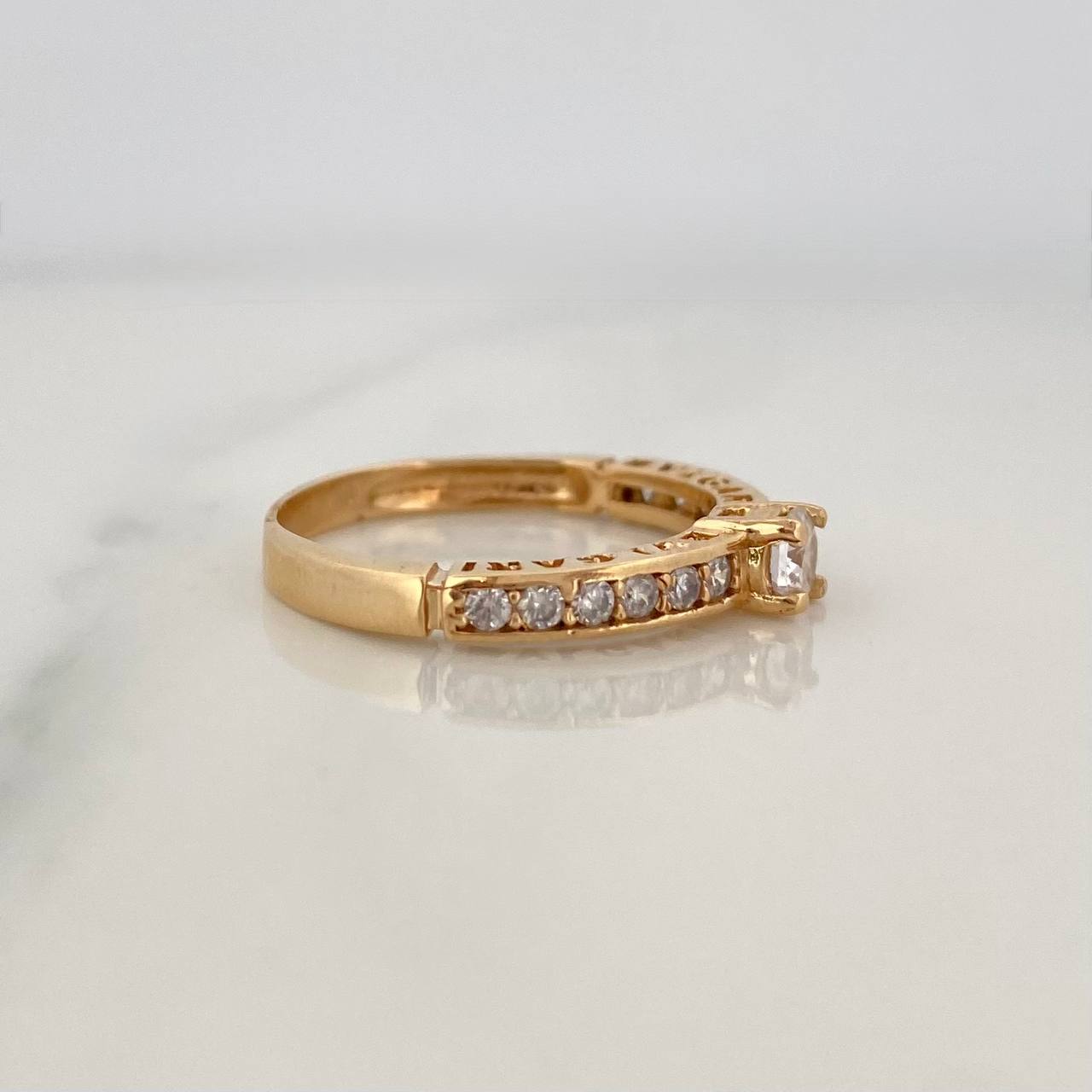 Anillo Solitario Churumbela BV 3gr / T7 / Oro Amarillo 18K %