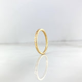Anillo Rustico Carril 1.45gr / T7 / Circones Blancos Oro Amarillo