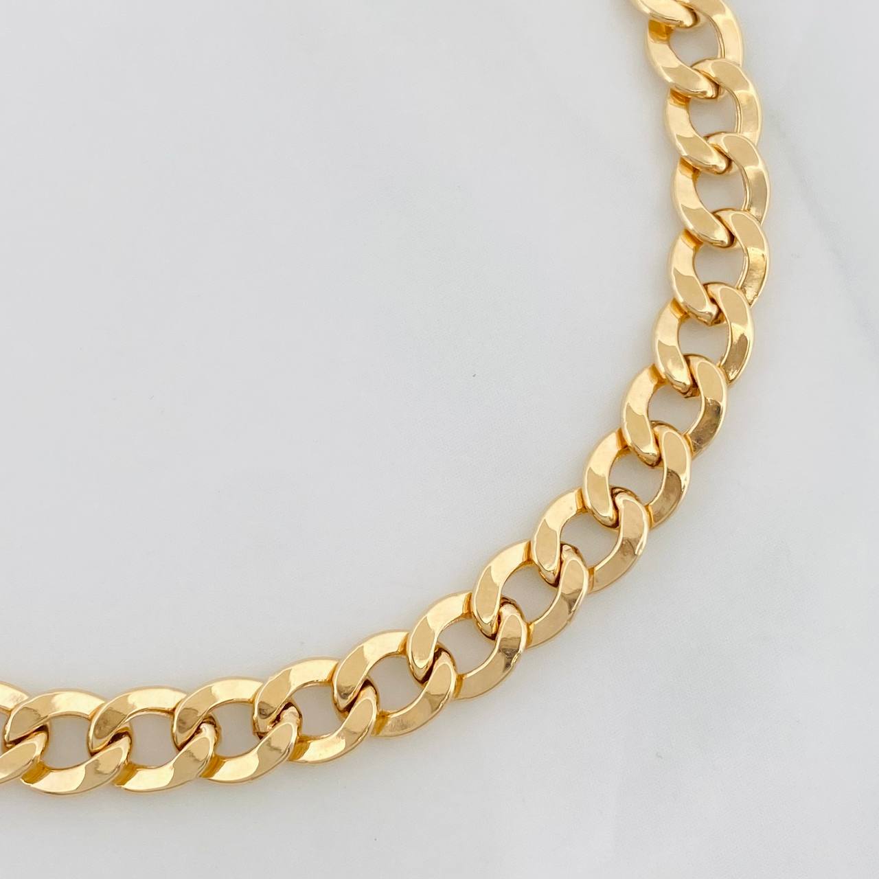 Pulso Cubano 3.8g / 19.5cm / 5.15mm Oro Amarillo 18K