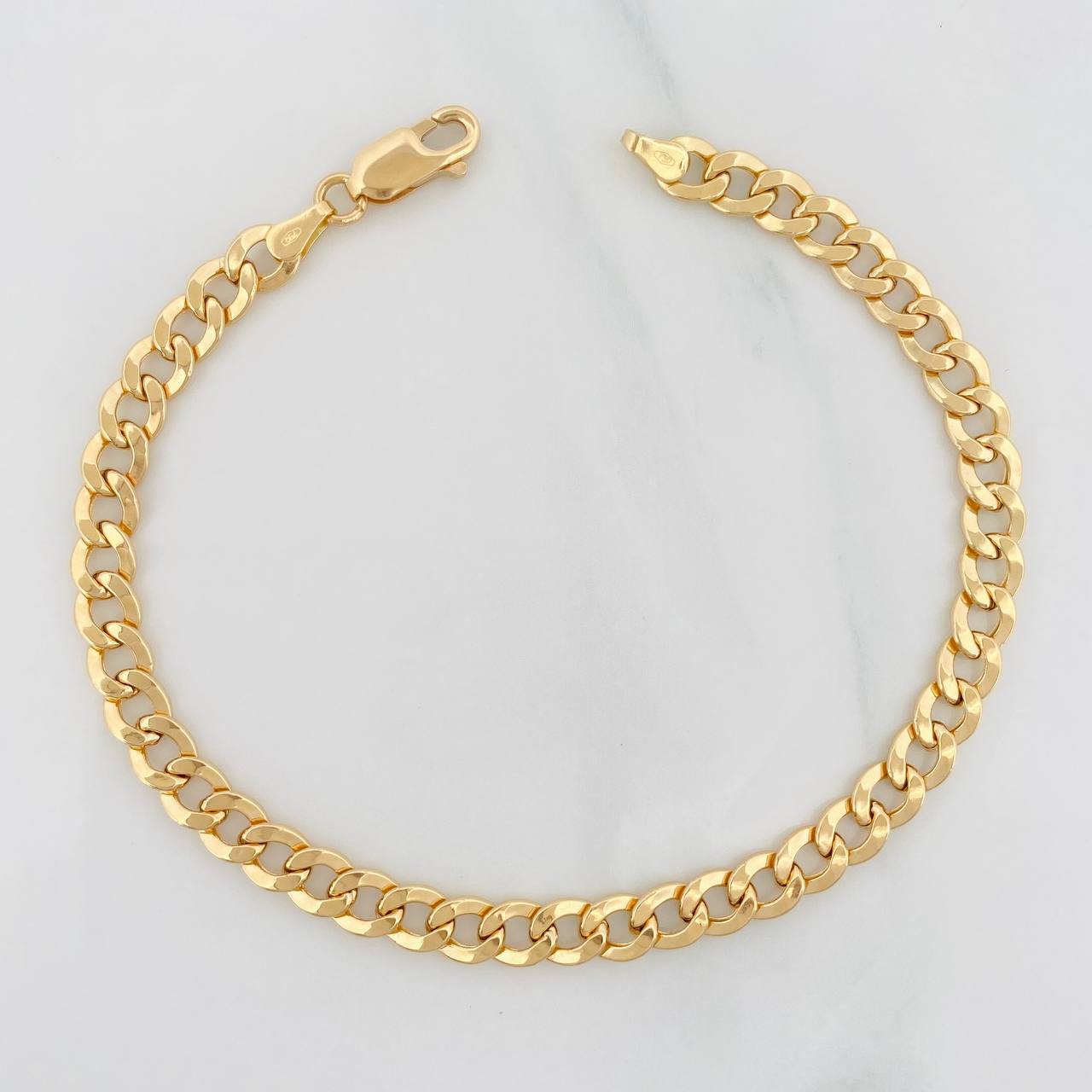 Pulso Cubano 3.8g / 19.5cm / 5.15mm Oro Amarillo 18K