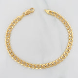 Pulso Cubano 3.8g / 19.5cm / 5.15mm Oro Amarillo 18K