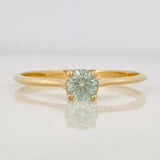 Anillo Solitario Moisanitas 0.20 pts 1.4g / T7 1/2 Oro Amarillo 18K