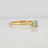 Anillo Solitario Moisanitas 0.20 pts 1.4g / T7 1/2 Oro Amarillo 18K